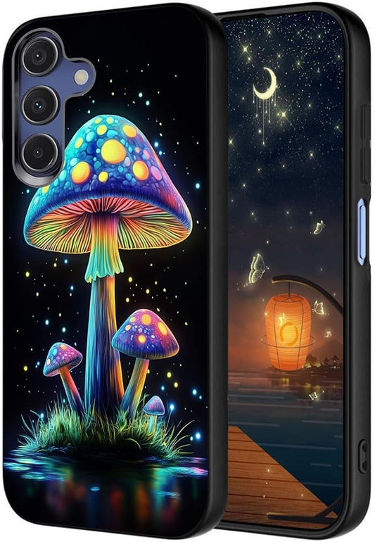 Designed for Galaxy A56 5G Phone Case,Slim Silicone Shockproof Protective Case for Galaxy A56 5G 6.7 inch,Luminous Mushroom by Unknown