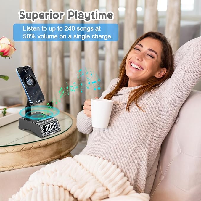 TechGlow Foldable Cellphone Stand with Wireless Bluetooth Speaker Birthday Gifts for Men Women Mother Father Cool Tech Gadgets - Image 7