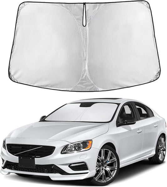 EcoNour Windshield Sunshade Compatible for Volvo S60 2011-2016 2017 2018, Sun Visor for Front Windshield & Window Sun Shade Cover, UV Heat Blocker & Protector, Car Accessories by EcoNour