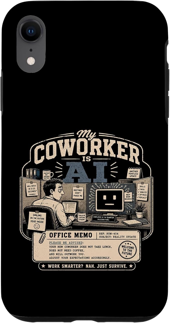 My Coworker is AI Office Humor Funny Workplace Replacement Case for iPhone XR by Unknown