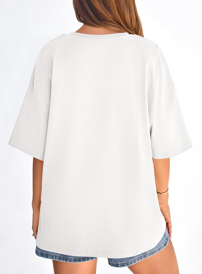 PRETTYGARDEN Womens 2026 Spring Going Out Tops Casual Short Sleeve Crewneck Loose Fit Basic Oversized T Shirts Summer Outfits - Image 6