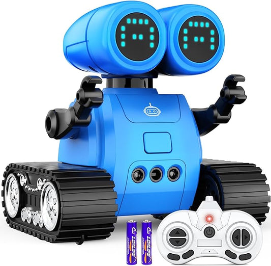 Hamourd Robot Toys for Boys Girls, Emo Robot with Walkie-Talkie Function, Gesture Sensing, Flexible Head & Arms, Programming Motion, Dance Moves, Music, Multi-Mode LED Eye, Toys for Ages by Hamourd