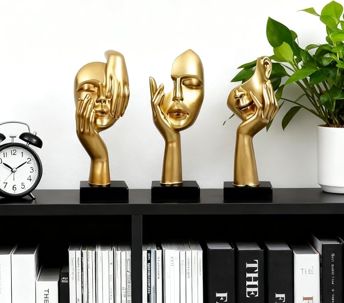 3 Pcs Thinker Statue,Modern Home Sculptures,Figurine for Bookshelf1 - Image 4