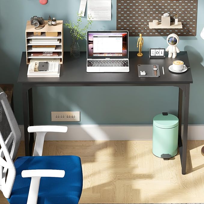 BestOffice Computer Desk,Home Office Desk, Modern Simple Style for Home Office Study Writing (Black, 39 Inch) - Image 2