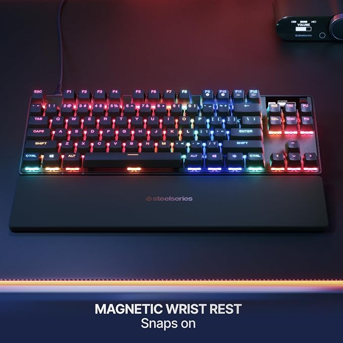 SteelSeries Apex Pro TKL Gen 3 Gaming Keyboard - OmniPoint 3.0 Analog Magnetic Switches, Quickset Auto-Presets (Rapid Trigger, Rapid Tap/SOCD, Protection Mode), OLED, RGB, PBT Keycaps, USB-C, Black - Image 7