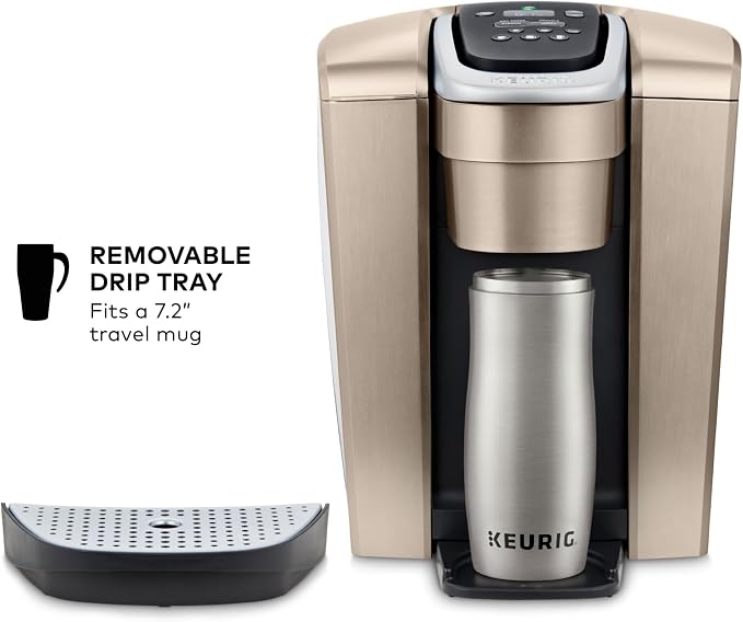 Keurig K-Elite Single Serve K-Cup Pod Coffee Maker, with Strength and Temperature Control, Iced Coffee Capability, 8 to 12oz Brew Size, Programmable, Brushed Gold - Image 7