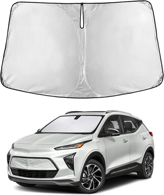 EcoNour Windshield Sunshade Compatible for Chevrolet Bolt EUV 2022 2023 2024, Sun Visor for Front Windshield & Window Sun Shade Cover, UV Heat Blocker & Protector, Car Accessories by EcoNour