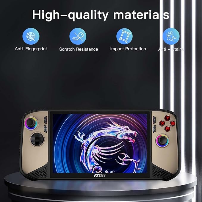 Case Cover for MSI Claw 8 AI+ A2VM Handheld Game Console, Slim Soft TPU Protective Skin Case with Kickstand for MSI Claw 8 AI+ A2VM, Anti-Scratch,Shockproof,Black - Image 6