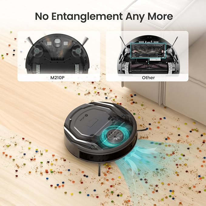 Lefant M210 Pro Robot Vacuum, 4000Pa Suction, 200 Mins Runtime, Quiet, Ultra-Slim, Self-Charging Robotic Vacuum Cleaner, WiFi/App/Alexa Control, Ideal for Pet Hair & Hard Floors - Image 6