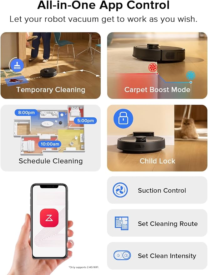 roborock Q7 L5 Robot Vacuum and Mop Combo, 8,000Pa Suction | Upgraded from Q5 Pro, Dual Anti-Tangle System, LiDAR Navigation, Multi-Level Mapping, Self-Charging Robotic Vacuum, Black - Image 7