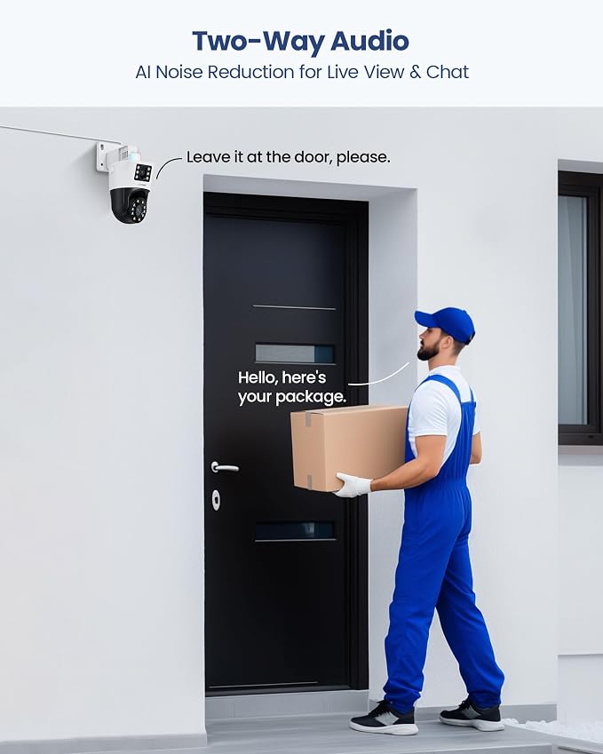ZOSI 4K 8MP Dual-Lens Add-on PoE Security Camera Outdoor, 360° Pan Tilt IP Camera (4MP+4MP), Human Vehicle Detection, Color Night Vision, Human Tracking, Two-Way Audio, Works with Our PoE NVR Only - Image 7