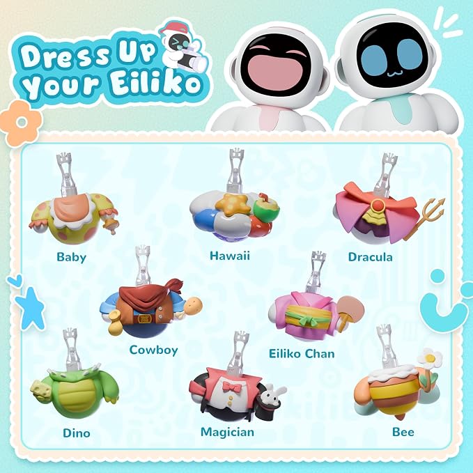 ENERGIZE LAB Eiliko Aquamarine - Your Tiny AI Charm Robot that Matches Every Daily Outfit, Fun Electronic Pendant Toys, for Couples and Best Friends. - Image 5