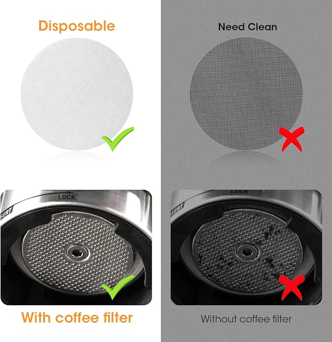Aieve Espresso Paper Filter Compatible with Breville Barista Espresso Coffee Maker, 58 mm Espresso Filter Puck Screen Portafilter Paper (400 Pcs) - Image 4