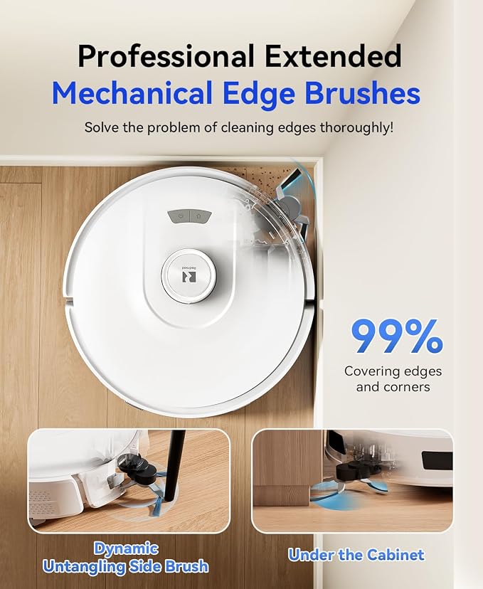 Robot Vacuum and Mop 20,000Pa Robot Vacuum Cleaner,120Day Self Emptying Vacuum Robot,Lidar Navigation,5G/2.4GWiFi APP Aspirateur Robot,Self-Charging Robot Vacuums for Pet,Floor,Carpet R11White - Image 5
