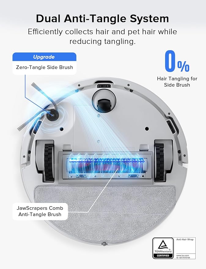 roborock Q7 L5 Robot Vacuum and Mop Combo, 8,000Pa Suction | Upgraded from Q5 Pro, Dual Anti-Tangle System, LiDAR Navigation, No-Go Zones, Self-Charging Robotic Vacuum, White - Image 5