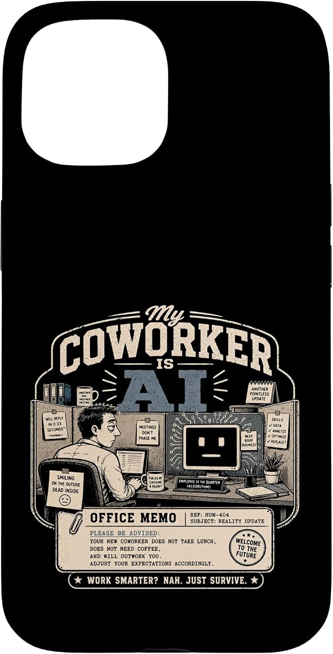 My Coworker is AI Office Humor Funny Workplace Replacement Case for iPhone 15 by Unknown
