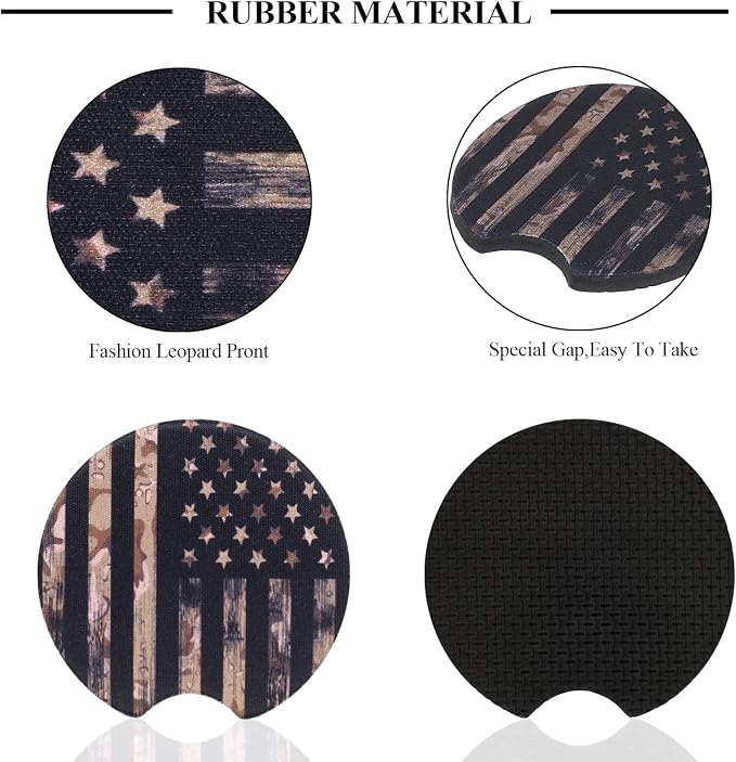 4 Pack Car Coasters - Cup Holder Coasters, 2.75 Inch - Image 3
