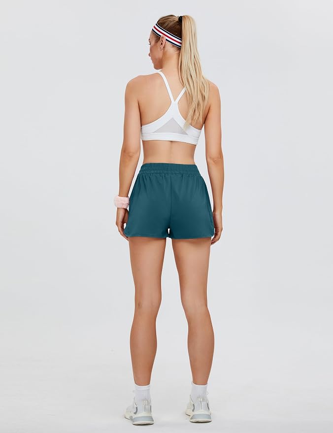 Blooming Jelly Women's Quick-Dry Running Shorts Workout Sport Layer Active Shorts with Pockets 1.75" - Image 4