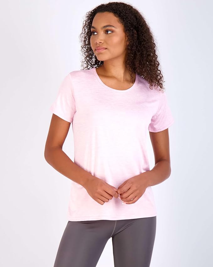 5 Pack Women's Dry Fit Short Sleeve Athletic Gym Workout Running Tops | Available in Plus Size, Exercise, Sports, Fitness, Quick Dry, Cooling, Moisture Wicking, Loose Basic Tees, Yoga, Pilates - Image 2