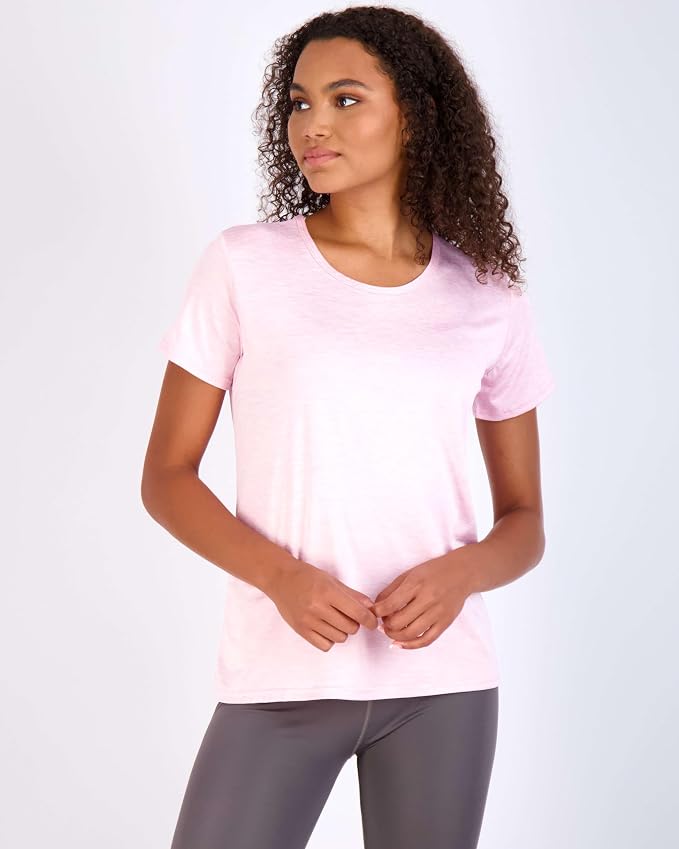 5 Pack Women's Dry Fit Short Sleeve Athletic Gym Workout Running Tops | Available in Plus Size, Exercise, Sports, Fitness, Quick Dry, Cooling, Moisture Wicking, Loose Basic Tees, Yoga, Pilates - Image 2