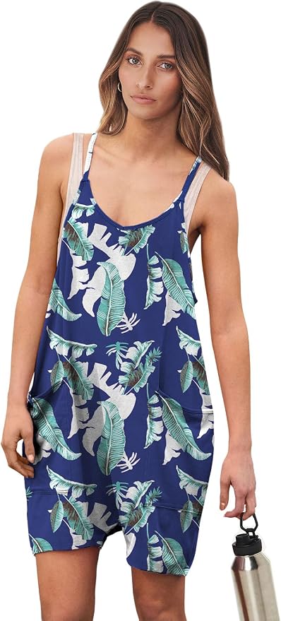 ANRABESS Womens Rompers Summer Casual Loose Sleeveless Overalls Spaghetti Strap Shorts Jumpsuit 2026 Beach Vacation Clothes - Image 8