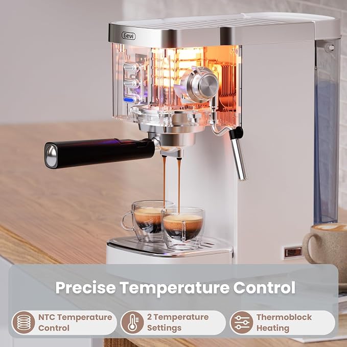 Gevi 20 Bar Compact Espresso Machine with Milk Frother for Latte&Cappuccino | Budget under$150; Removable Water Tank; Produce Good Crema; Include Necessary Accessories; Can Make Americanos; Easy to Clean - Image 6