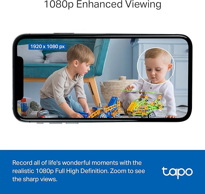 Tapo 1080P Indoor Wired Security Camera - Works as a Baby Monitor & Pet Camera, Motion Detection, 2-Way Audio, Siren, Night Vision, Subscription-Free Local Storage or Optional Cloud, C101(4-Pack) - Image 3