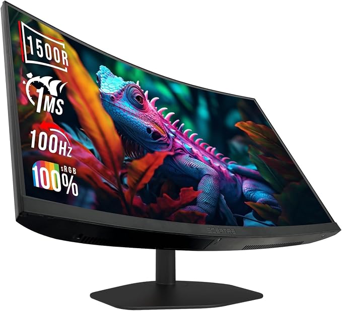 Sceptre Curved 24-inch Gaming Monitor 1ms 100Hz 1500R DisplayPort HDMI X2 Eye Care 100% sRGB Build-in Speakers, Machine Black 2025 (C248W-FW100T Series) by SceptreInc