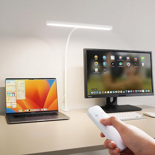 LED Desk Lamp for Office Home, Adjustable Flexible Eye-Caring Desk Light with,5 Modes 10 Brightness Adjustment, USB Adapter Desk Lamp with Clamp-T-W by Unknown