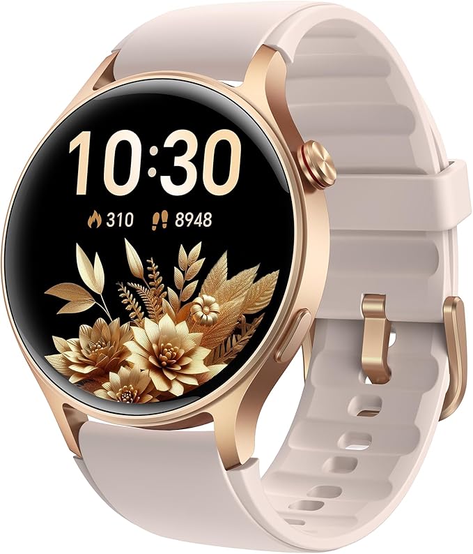 Smart Watch for Women, Answer/Make Call, 1.32'' AMOLED Ultra-Clear Screen Fitness Tracker with Heart Rate/Sleep/SpO2 Monitor, Smartwatch for iPhone/Samsung/Android, 110+ Sport Modes, 3ATM Waterproof by AEAC