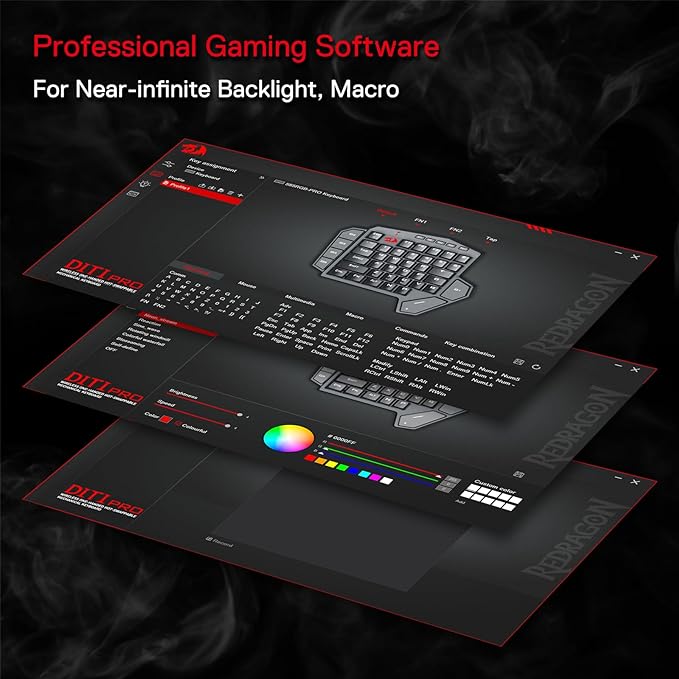 Redragon K585 PRO Wireless One-Handed RGB Gaming Keypad, 42-Key Layout | 0-Delay 2.4GHz Connection, On Board Macro Keys Keyboard, USB Pass-Through Port, Hot-Swap Socket, Detachable Wrist Rest - Image 7
