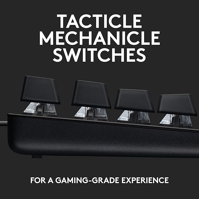 Logitech G413 SE Full-Size Mechanical Gaming Keyboard + G305 Lightspeed Wireless Gaming Mouse + G335 Wired Gaming Headset Bundle - Black - Image 2