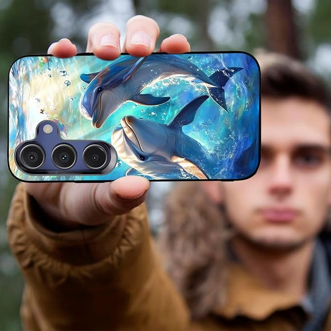 Designed for Galaxy A17 5G Phone Case,Slim Silicone Shockproof Protective Case for Galaxy A17 5G 6.7 inch,Dolphin - Image 4