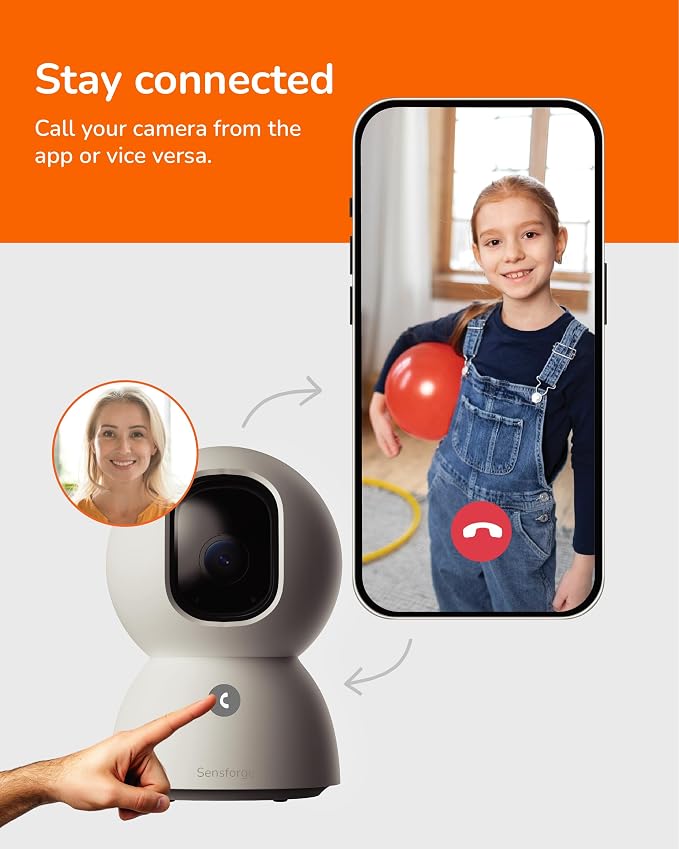 SensForge 2.5K Rechargeable Pan-Tilt Security Camera, 360° Dual-Band WiFi Home Camera, Free AI Human & Pet Detection, 2-Day Cloud + 64GB SD Storage, Two-Way Talk, Optional AI + Storage Upgrade - Image 9