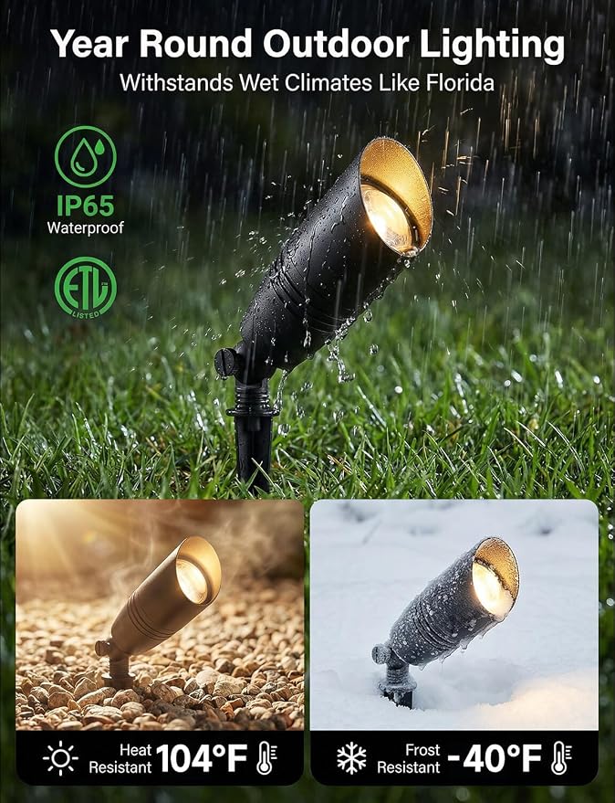 Smart RGBCW Outdoor Color Changing Spotlight, 12v Low Voltage Landscape Lighting for Yard, App & Remote Control, Replaceable Bulb, IP65 Waterproof, Transformer and Wire Not Included, 1 Pack - Image 7