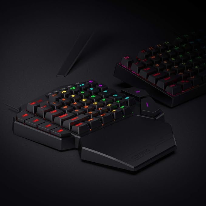 Redragon K585 Wired One-Handed RGB Gaming Keypad, Tactical 42-Key Layout | On Board 28 Combo Slots 4 Profiles Keyboard, USB Pass-Through Port, 16.8M Colors, Swap-Ready Socket, Detachable Wrist Rest - Image 5