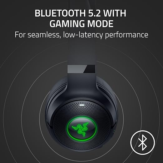 Razer Kraken Kitty V2 BT Wireless RGB Headset, Black | Chroma RGB Kitty Ears & Earcups, Bluetooth 5.2, 40 mm Drivers, Noise-cancelling Mics, Lightweight, USB-C, 40 Hr Battery - Image 3
