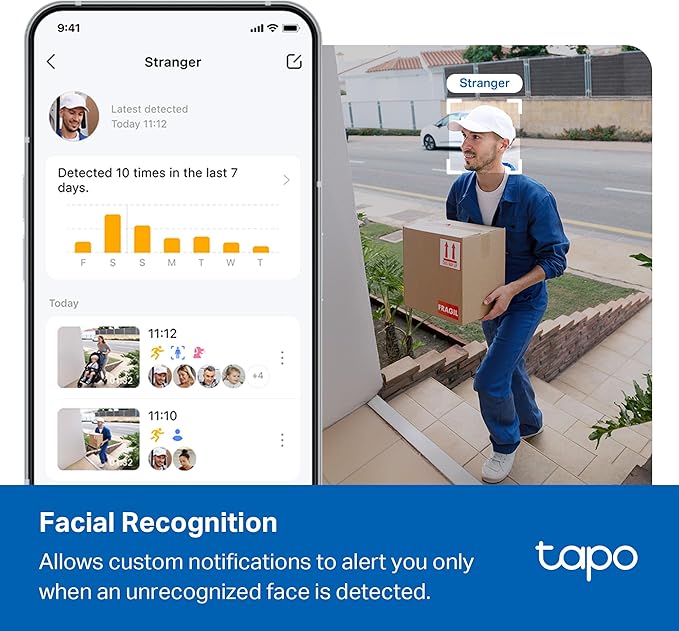 Tapo 4K 8MP Wired Pan/Tilt Outdoor Security Camera, Free Person/Vehicle Detect & 360° View, Color Night, Local AI, SD/Cloud Storage, Works w/Alexa & Google Assistant, 2.4 GHz WiFi C560WS - Image 5