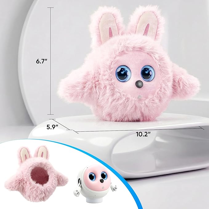 CVCBSER Smart Ai Companion Robot Cute Pet, Desk Robot Voice Chat gpt Emotional Interaction, Richness Expressiveness Ai Pet Robot for Adults Chat (Pink Face) - Image 6