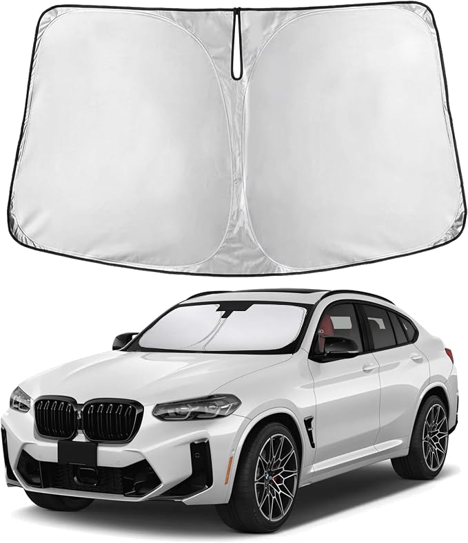 EcoNour Windshield Sunshade Compatible for BMW X4 2019-2023 2024 2025, Sun Visor for Front Windshield & Window Sun Shade Cover, UV Heat Blocker & Protector, Car Accessories by EcoNour