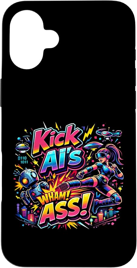 Tech Human vs AI Case for iPhone 16 Plus by Unknown