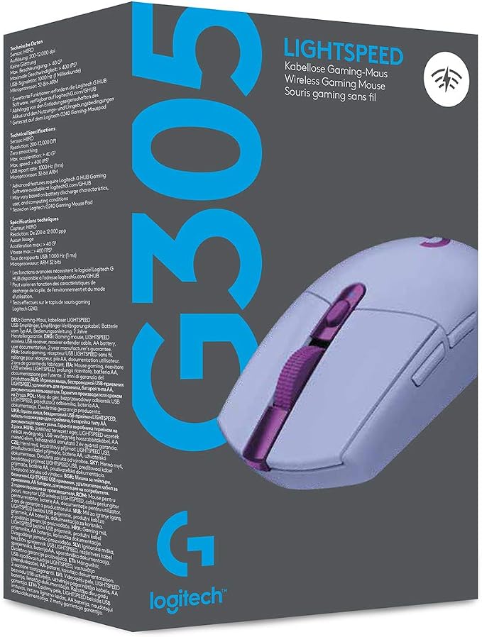 Logitech G305 Lightspeed Wireless Gaming Mouse - Lilac - Image 10