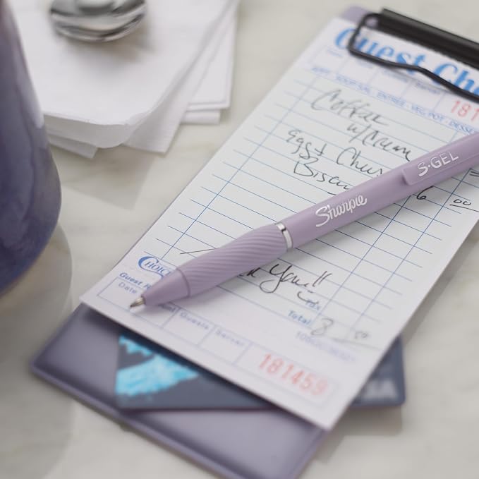 Sharpie S-Gel, Gel Pens, Medium Point (0.7mm), Icy Violet Barrel, Black Ink, 12 Count - Image 4