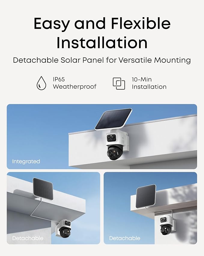 eufy Security eufyCam S4 4-Cam Kit, 4K Solar Wireless Outdoor Security System,3-Lens Bullet-PTZ cam, 360° Coverage,Cross-Cam Track, AI Facial Recognition, 8X Zoom,0 Monthly Fee,Expandable up to 16TB - Image 8