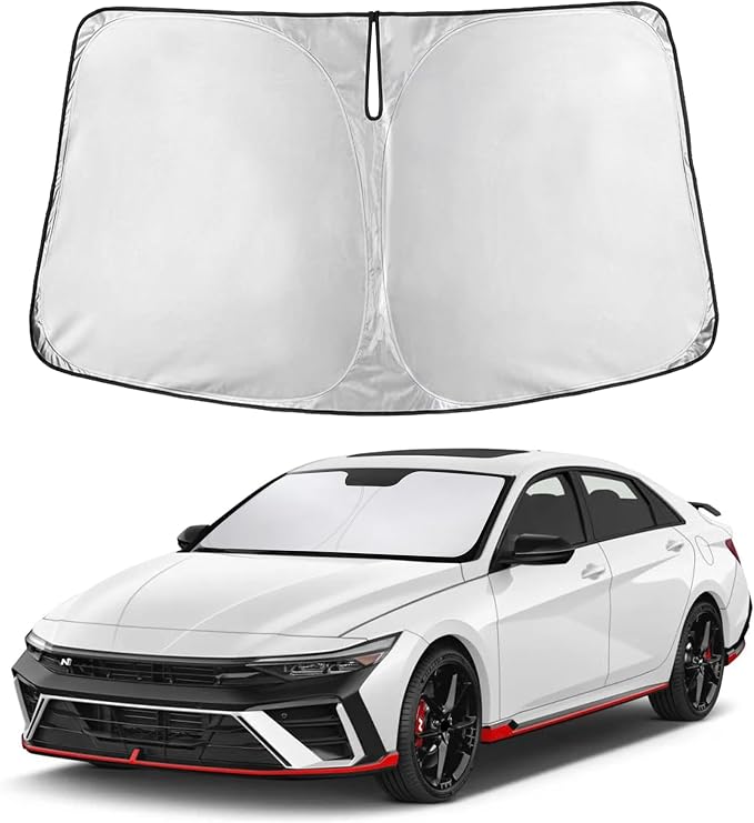 EcoNour Windshield Sunshade Compatible for Hyundai Elantra 2021-2024 2025 2026, Sun Visor for Front Windshield & Window Sun Shade Cover, UV Heat Blocker & Protector, Car Accessories by EcoNour