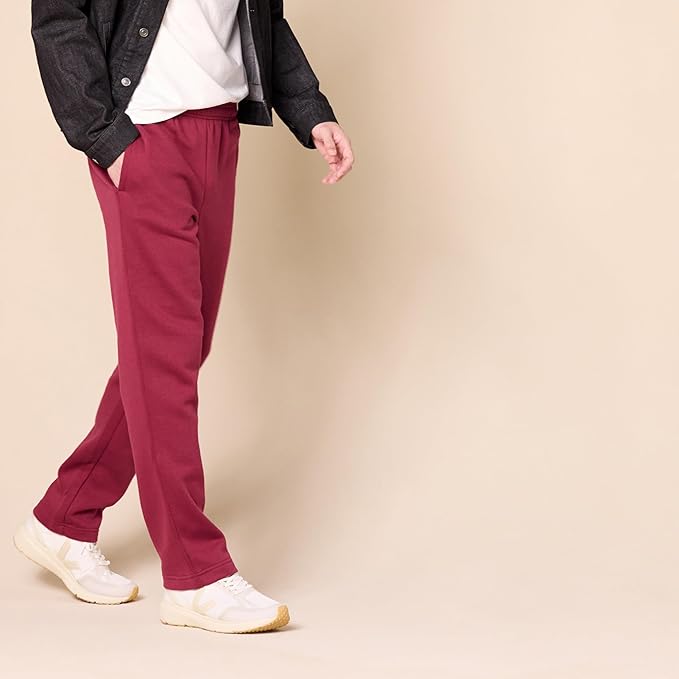 Amazon Essentials Men's Relaxed Straight Leg Fleece Open Bottom Sweatpant (Available in Big & Tall) - Image 3