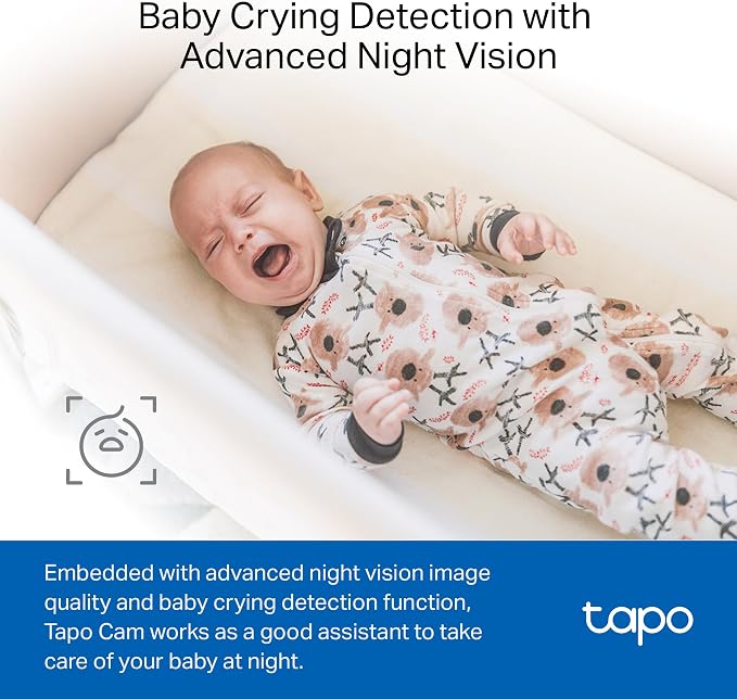 Tapo 1080P Indoor Wired Security Camera - Works as a Baby Monitor & Pet Camera, Motion Detection, 2-Way Audio, Siren, Night Vision, Subscription-Free Local Storage or Optional Cloud, C101(4-Pack) - Image 5