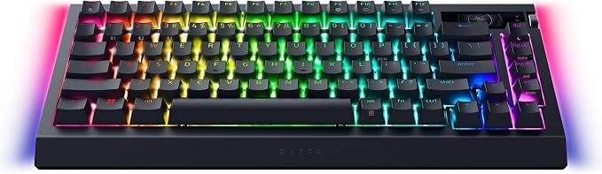 Razer BlackWidow V4 Pro 75% Wireless Gaming Keyboard, Orange Switches | Tactile & Quiet Switches, OLED Display, Hot Swappable, 4K Hz Wireless, Bluetooth, Command Dial, Chroma RGB, Razer Snap Tap - Image 9