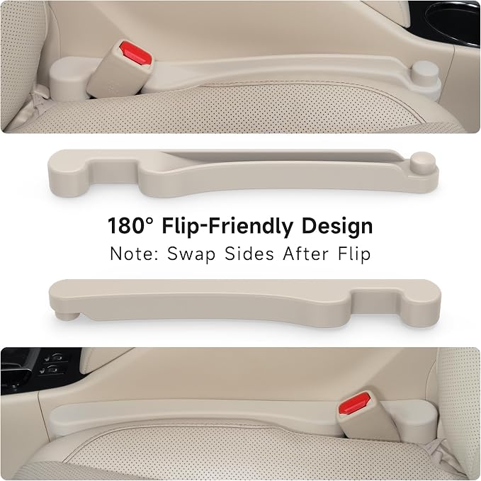 Givifive Car Seat Gap Filler Set of 2, Soft Foam Multifunctional Seat Side Gap Filler with Organizer & Hook Function, 3in1 Gap Stopper Universal Fit Car SUV Truck Fill The Gap Between Seat & Console - Image 6