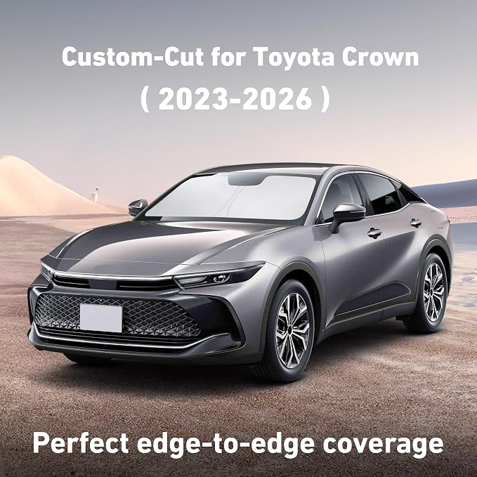 EcoNour Windshield Sunshade Compatible for Toyota Crown 2023-2024 2025 2026, Sun Visor for Front Windshield & Window Sun Shade Cover, UV Heat Blocker & Protector, Car Accessories - Image 2
